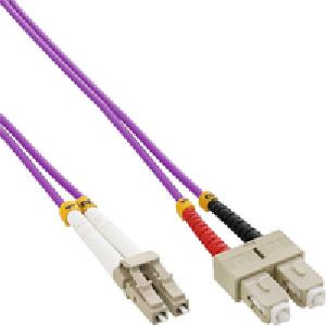 InLine Fiber Optical Duplex Cable LC/SC 50/125µm OM4 25m